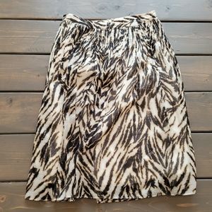 Talbots animal print skirt size 2